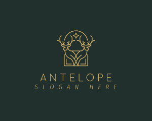 Luxury Deer Arch  logo design