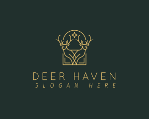 Luxury Deer Arch  logo design