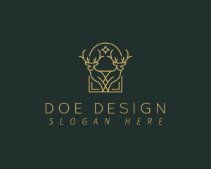 Doe - Luxury Deer Arch logo design