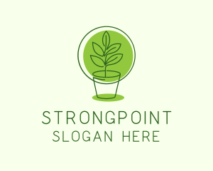 Indoor Plant Pot Monoline Logo