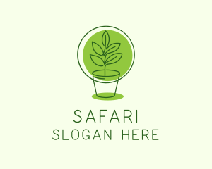 Agriculture - Indoor Plant Pot Monoline logo design