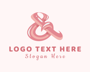Lettering - Beauty Fashion Ampersand logo design