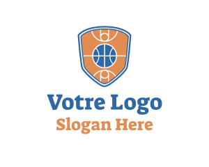Gym - Basketball Sports Shield logo design