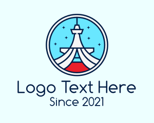 Space Needle - Seattle Tower Badge logo design