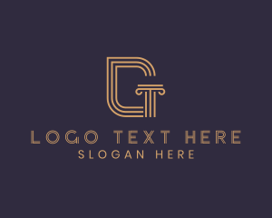 Architecture - Column Pillar Letter G logo design