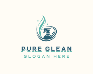 Cleaning Sprayer Disinfection logo design