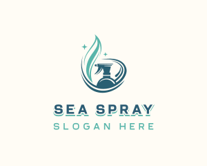 Cleaning Sprayer Disinfection logo design