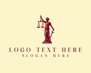 Lady Justice - Scales Legal Justice logo design
