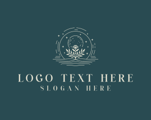 Yoga - Flower Moon Holistic logo design