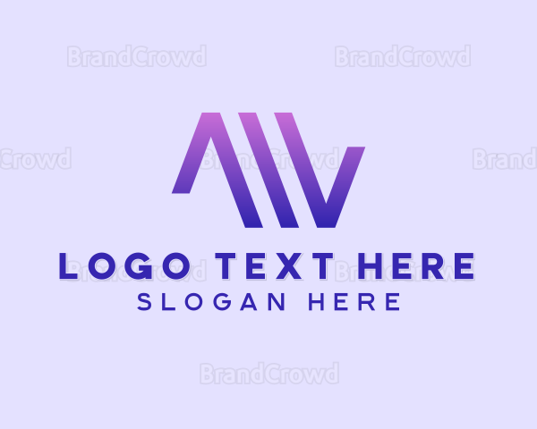 Purple Gradient Triangles Logo