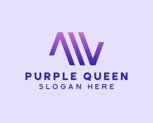 Purple Gradient Triangles logo design