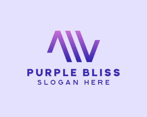 Purple - Purple Gradient Triangles logo design