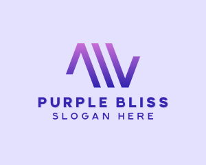 Purple Gradient Triangles logo design