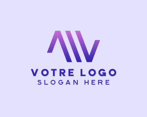 Purple - Purple Gradient Triangles logo design