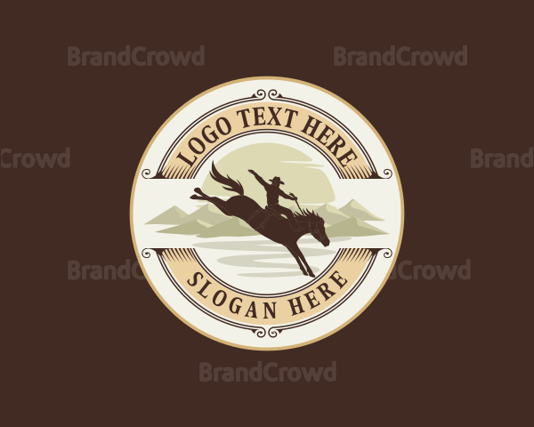 Western Cowboy Rodeo Logo