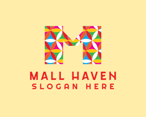 Shopping Mall - Multicolor Artist Letter logo design