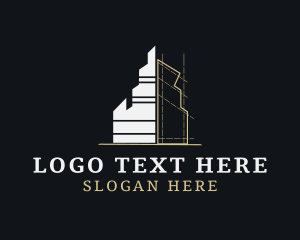 Office Space - Modern Tower Architecture logo design