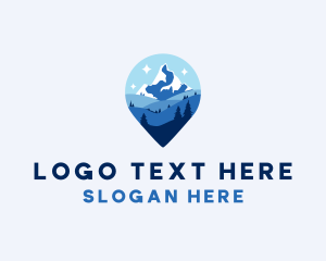Locator - Travel Mountain Destination logo design