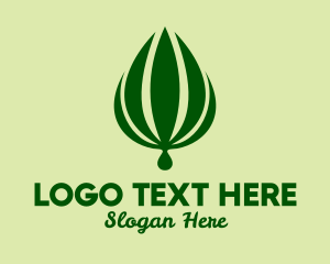 Green - Natural Palm Plant logo design