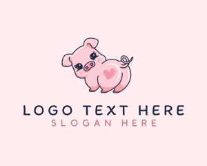 Vet - Cute Piglet Baby logo design