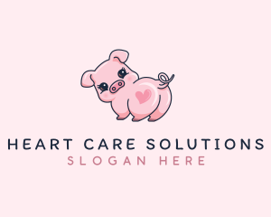 Cute Piglet Baby logo design