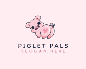 Piglet - Cute Piglet Baby logo design