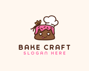 Cute Chef Cake logo design