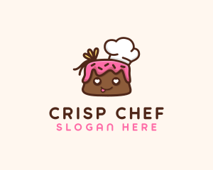 Cute Chef Cake logo design