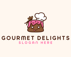 Cute Chef Cake logo design