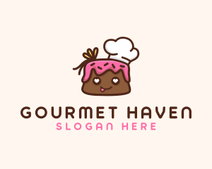 Cute Chef Cake logo design