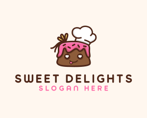 Cute Chef Cake logo design