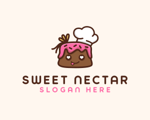 Cute Chef Cake logo design