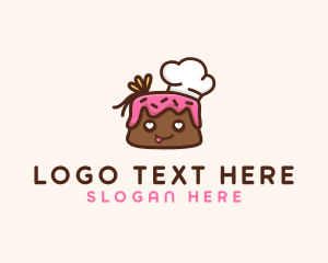 Cute Chef Cake Logo