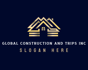 Deluxe - Premium House Real Estate logo design