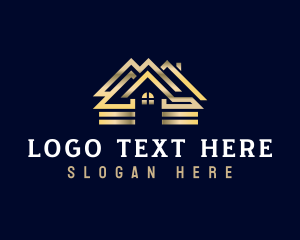 Deluxe - Premium House Real Estate logo design