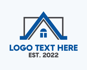 Leasing - Residential House Roof logo design