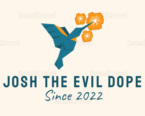 Humming Bird Origami Logo