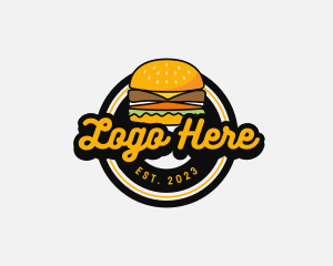 Lunch - Retro Burger Diner logo design