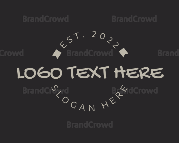 Round Graffiti Wordmark Logo