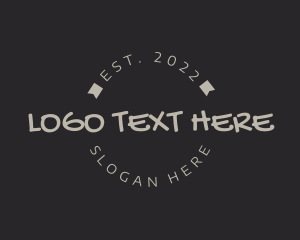 Round Graffiti Wordmark Logo