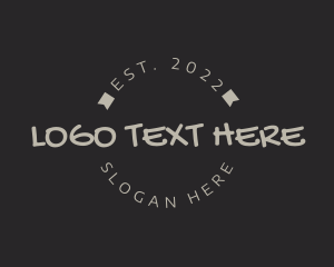 Round Graffiti Wordmark Logo