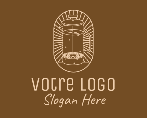 Latte - French Press Coffee logo design