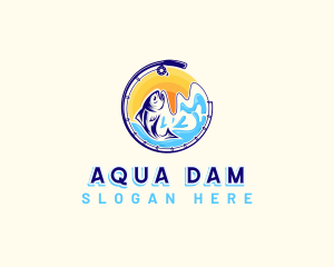 Aqua Fishing Sea logo design