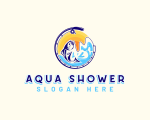 Aqua Fishing Sea logo design