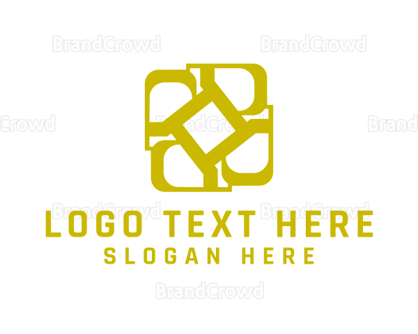 Golden Elegant Letter D Logo