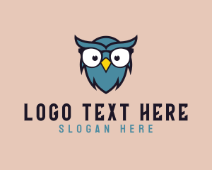 Smart - Nerd Owl Glasses logo design