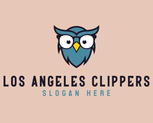 Children - Nerd Owl Glasses logo design