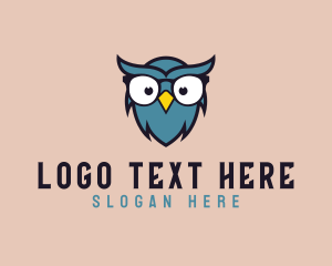 Preschool - Nerd Owl Glasses logo design