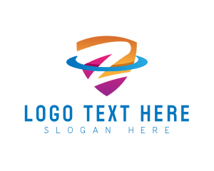 Application - Letter Z Colorful Shield logo design