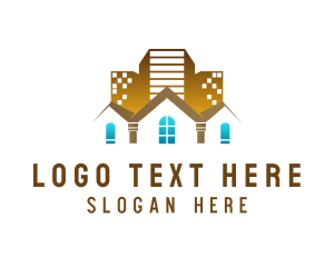 House Building Construction Logo